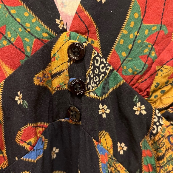 Farm Rio Tropical Banana Minidress with Sleeves - Picture 5 of 11